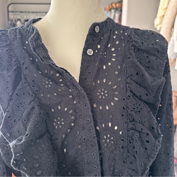 Madewell Ruffle Eyelet Blouse | Size Medium - Picture 9 of 11